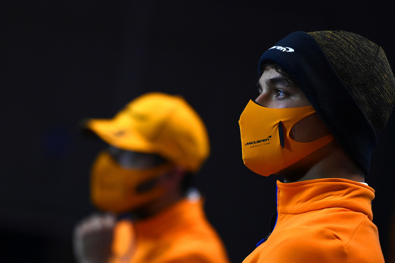 GP PORTOGALLO, Lando Norris (GBR) McLaren in the FIA Press Conference.
29.04.2021. Formula 1 World Championship, Rd 3, Portuguese Grand Prix, Portimao, Portugal, Preparation Day.
- www.xpbimages.com, EMail: requests@xpbimages.com © Copyright: FIA Pool Image for Editorial Use Only