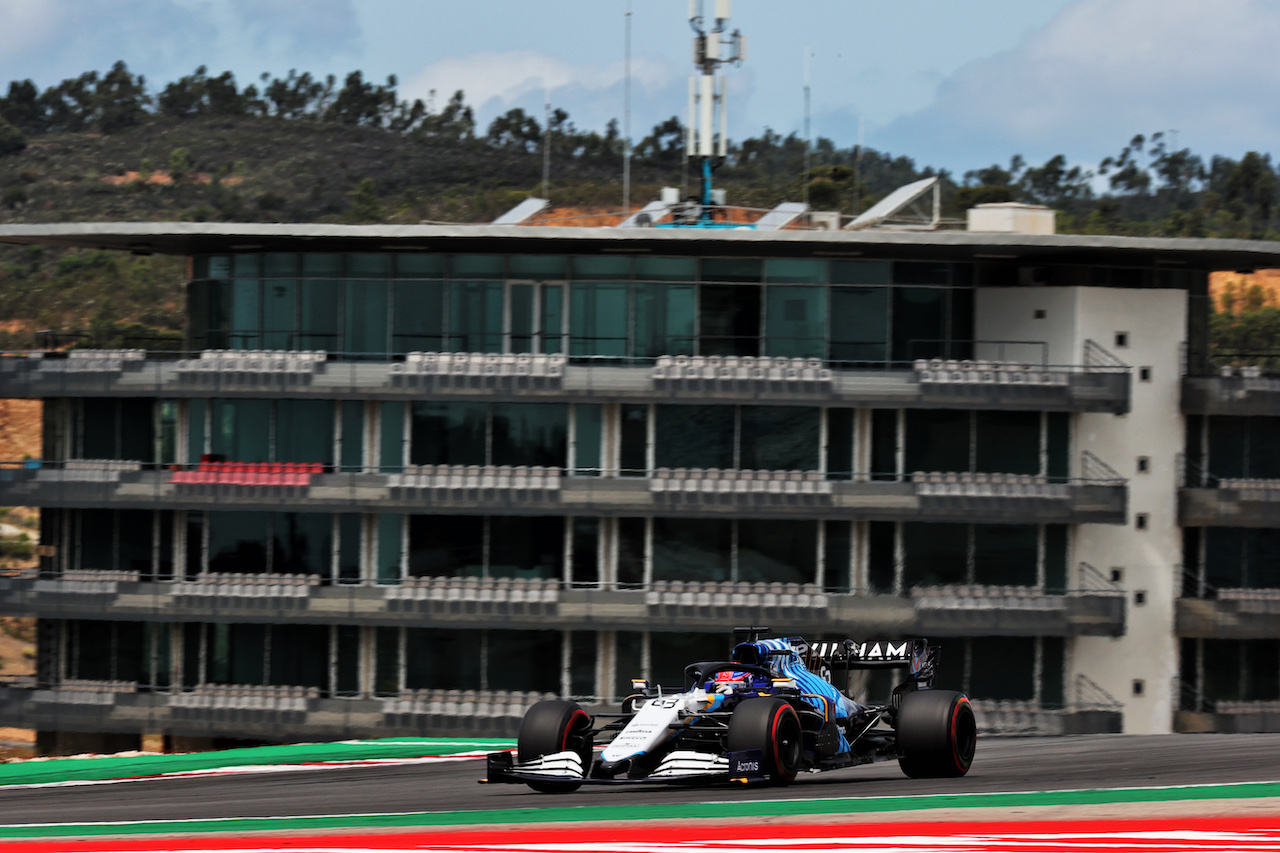GP PORTOGALLO, George Russell (GBR) Williams Racing FW43B.
01.05.2021. Formula 1 World Championship, Rd 3, Portuguese Grand Prix, Portimao, Portugal, Qualifiche Day.
- www.xpbimages.com, EMail: requests@xpbimages.com © Copyright: Batchelor / XPB Images