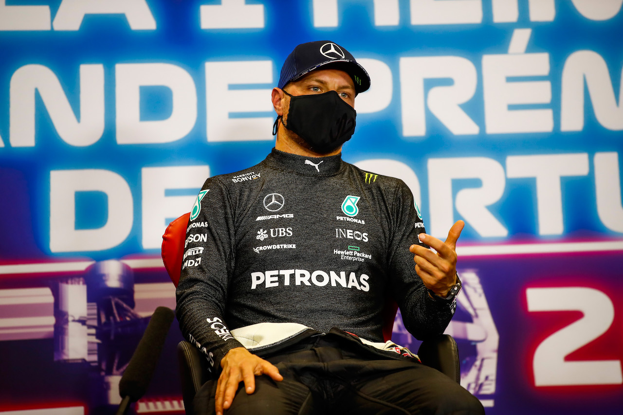 GP PORTOGALLO, Valtteri Bottas (FIN) Mercedes AMG F1 in the post qualifying FIA Press Conference.
01.05.2021. Formula 1 World Championship, Rd 3, Portuguese Grand Prix, Portimao, Portugal, Qualifiche Day.
- www.xpbimages.com, EMail: requests@xpbimages.com © Copyright: FIA Pool Image for Editorial Use Only