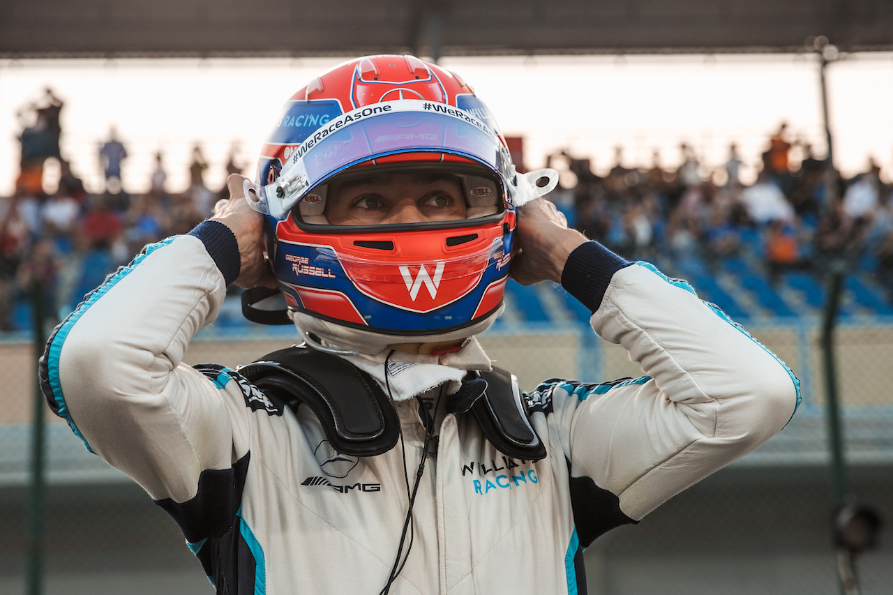 GP QATAR, George Russell (GBR) Williams Racing on the grid.
21.11.2021. Formula 1 World Championship, Rd 20, Qatar Grand Prix, Doha, Qatar, Gara Day.
- www.xpbimages.com, EMail: requests@xpbimages.com © Copyright: Batchelor / XPB Images