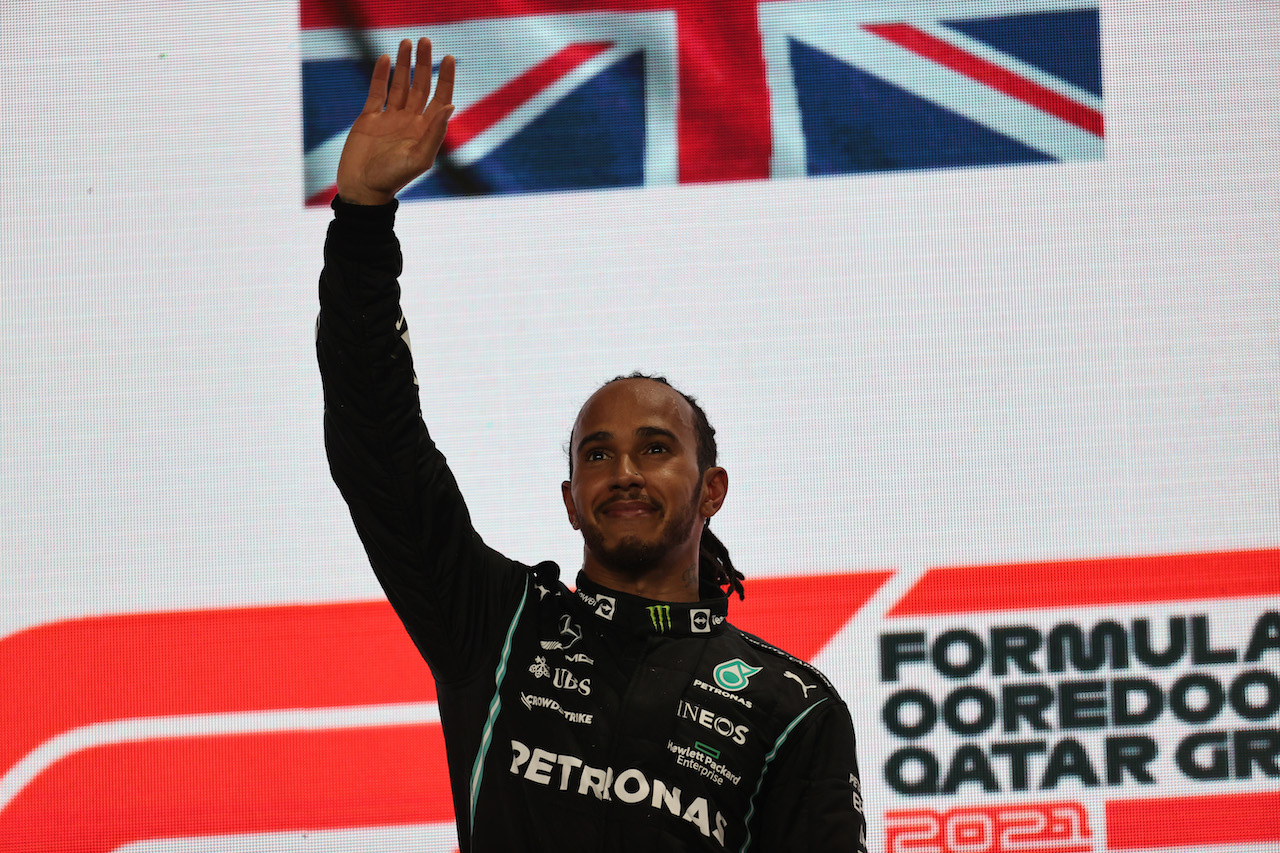GP QATAR, 1st place Lewis Hamilton (GBR) Mercedes AMG F1 W12.
21.11.2021. Formula 1 World Championship, Rd 20, Qatar Grand Prix, Doha, Qatar, Gara Day.
- www.xpbimages.com, EMail: requests@xpbimages.com ¬© Copyright: Batchelor / XPB Images