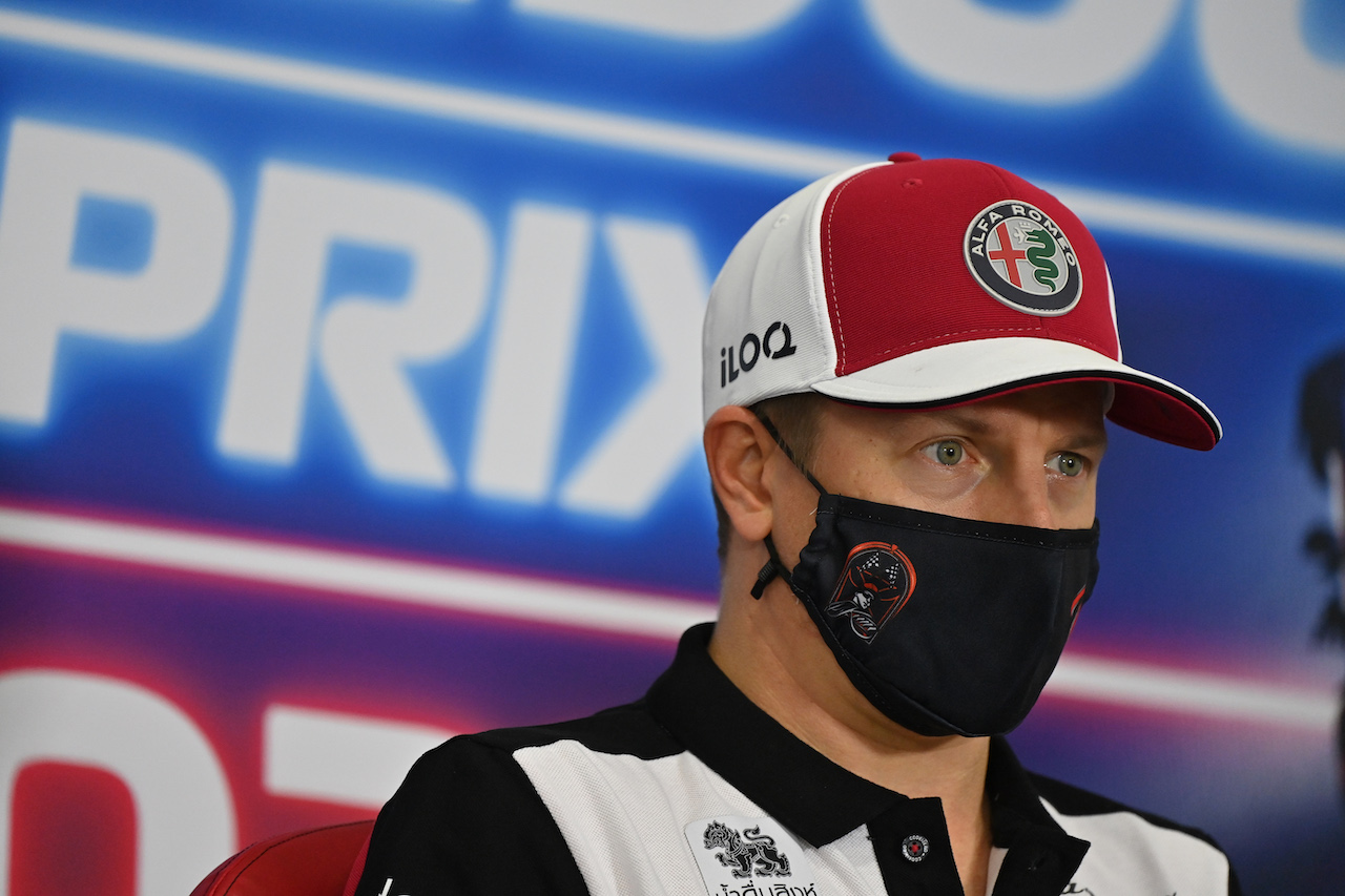 GP QATAR, Kimi Raikkonen (FIN) Alfa Romeo Racing in the FIA Press Conference.
18.11.2021. Formula 1 World Championship, Rd 20, Qatar Grand Prix, Doha, Qatar, Preparation Day.
- www.xpbimages.com, EMail: requests@xpbimages.com © Copyright: FIA Pool Image for Editorial Use Only