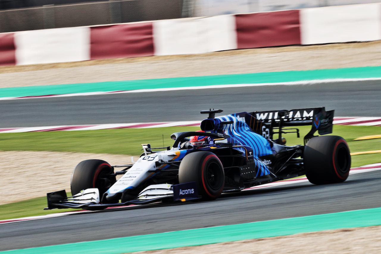 GP QATAR, George Russell (GBR) Williams Racing FW43B.
19.11.2021 Formula 1 World Championship, Rd 20, Qatar Grand Prix, Doha, Qatar, Practice Day.
- www.xpbimages.com, EMail: requests@xpbimages.com © Copyright: Moy / XPB Images