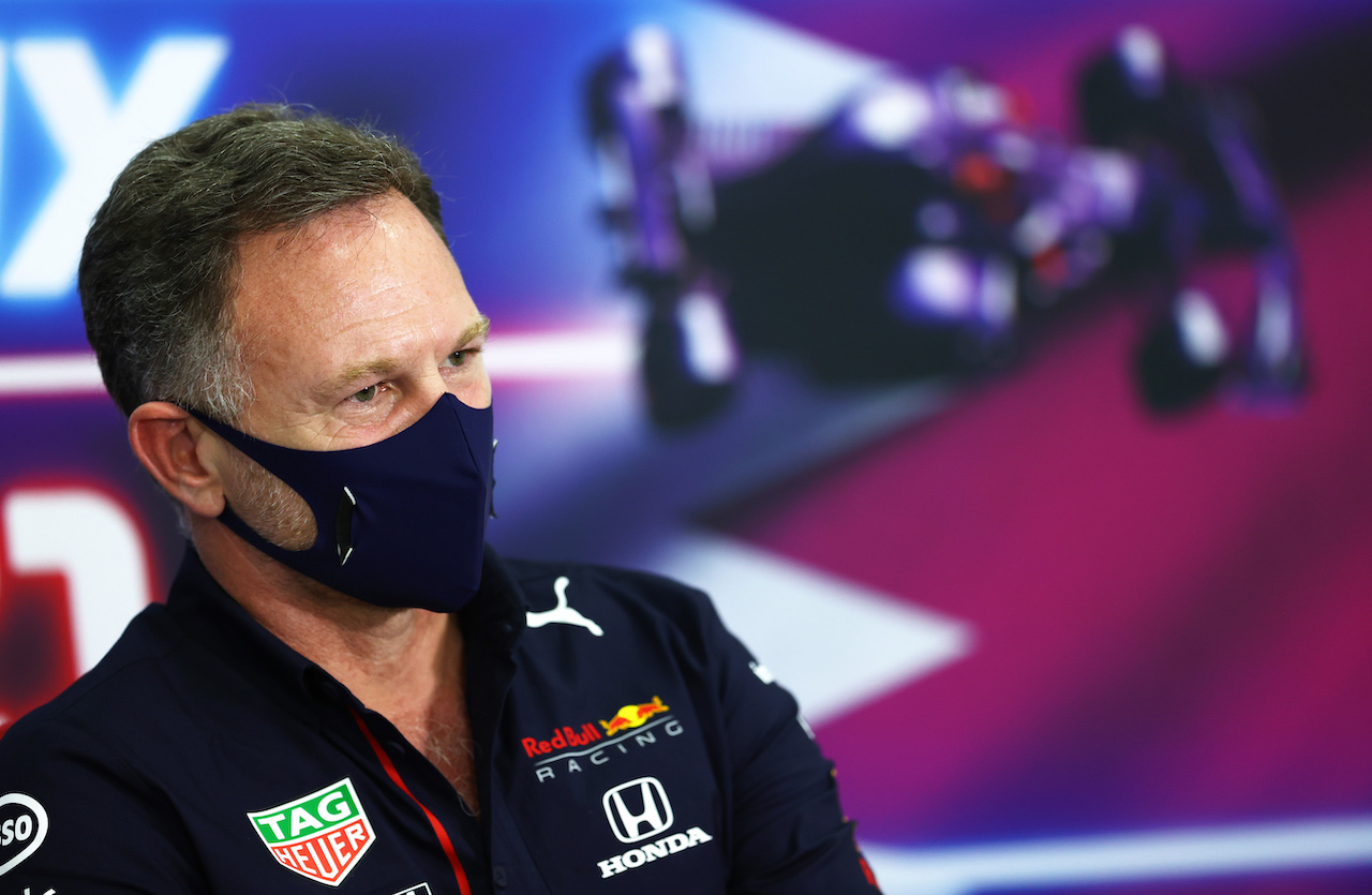 GP QATAR, Christian Horner (GBR) Red Bull Racing Team Principal in the FIA Press Conference.
19.11.2021 Formula 1 World Championship, Rd 20, Qatar Grand Prix, Doha, Qatar, Practice Day.
- www.xpbimages.com, EMail: requests@xpbimages.com © Copyright: FIA Pool Image for Editorial Use Only