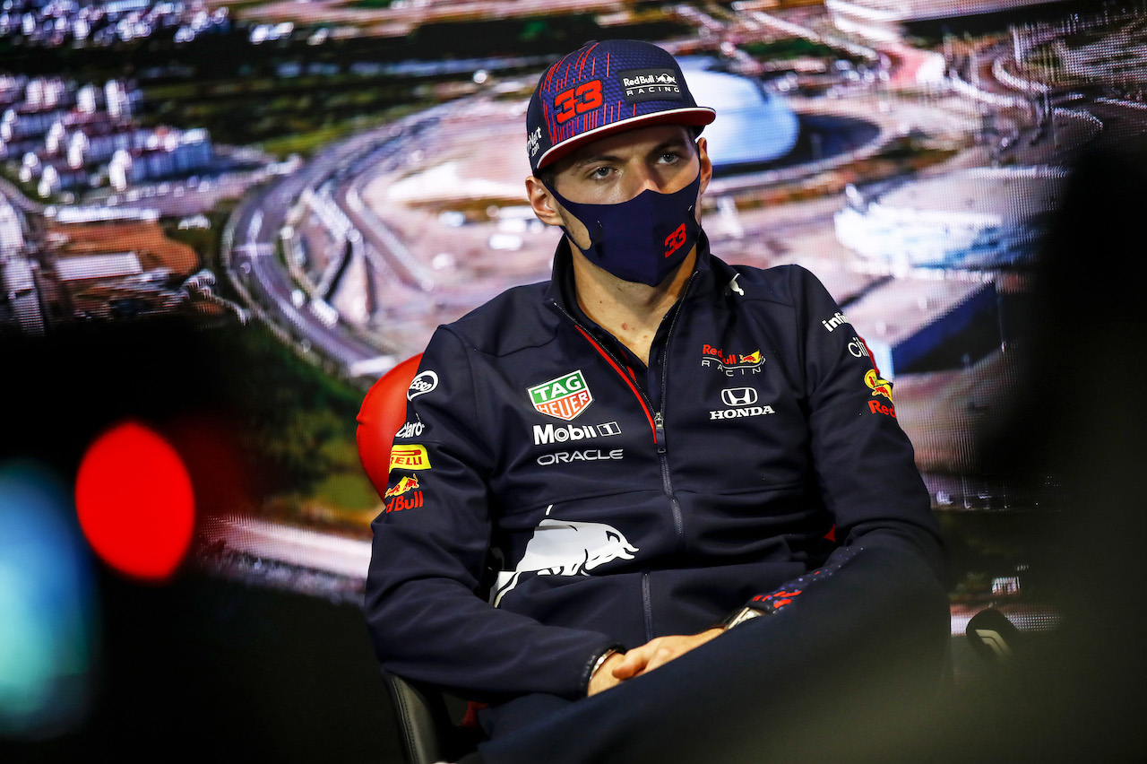 GP RUSSIA, Max Verstappen (NLD) Red Bull Racing in the FIA Press Conference.
23.09.2021. Formula 1 World Championship, Rd 15, Russian Grand Prix, Sochi Autodrom, Sochi, Russia, Preparation Day.
- www.xpbimages.com, EMail: requests@xpbimages.com © Copyright: FIA Pool Image for Editorial Use Only