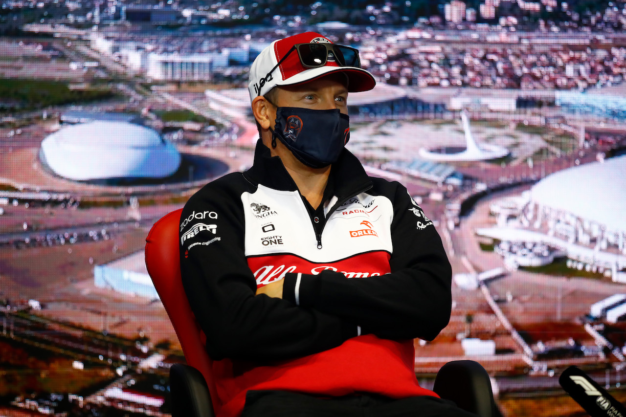 GP RUSSIA, Kimi Raikkonen (FIN) Alfa Romeo Racing in the FIA Press Conference.
23.09.2021. Formula 1 World Championship, Rd 15, Russian Grand Prix, Sochi Autodrom, Sochi, Russia, Preparation Day.
- www.xpbimages.com, EMail: requests@xpbimages.com © Copyright: FIA Pool Image for Editorial Use Only