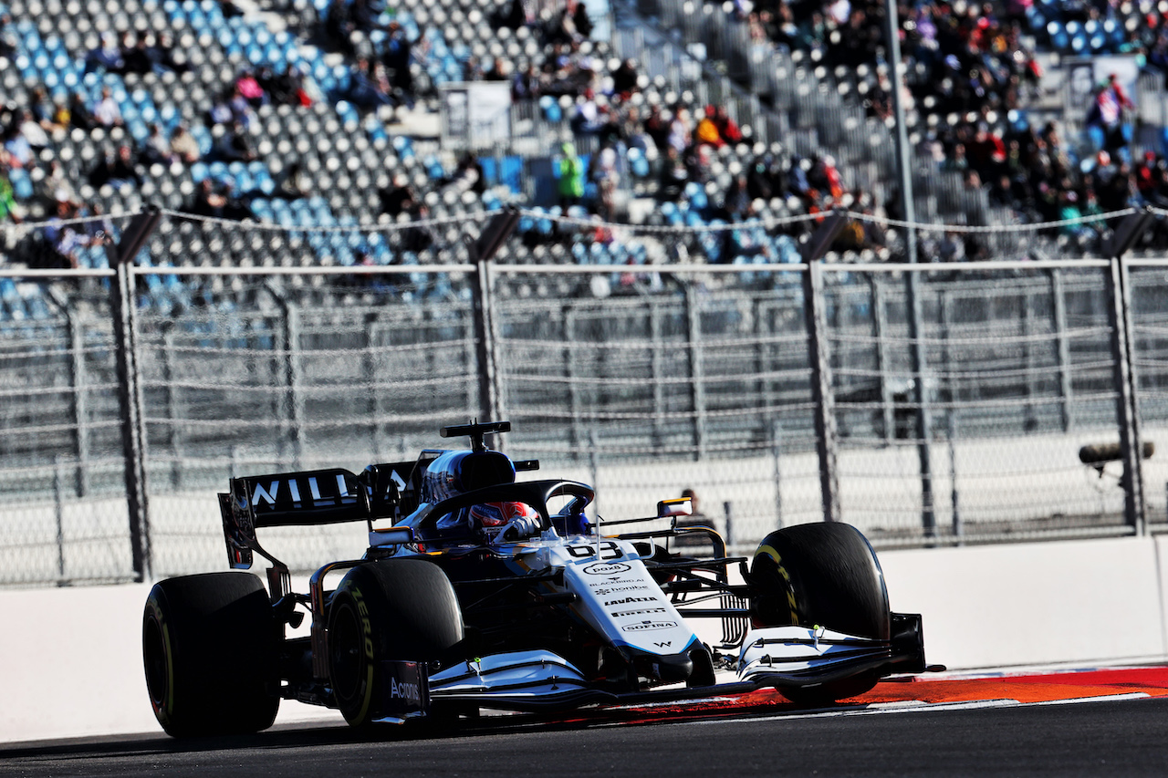 GP RUSSIA, George Russell (GBR) Williams Racing FW43B.
24.09.2021. Formula 1 World Championship, Rd 15, Russian Grand Prix, Sochi Autodrom, Sochi, Russia, Practice Day.
- www.xpbimages.com, EMail: requests@xpbimages.com © Copyright: Batchelor / XPB Images