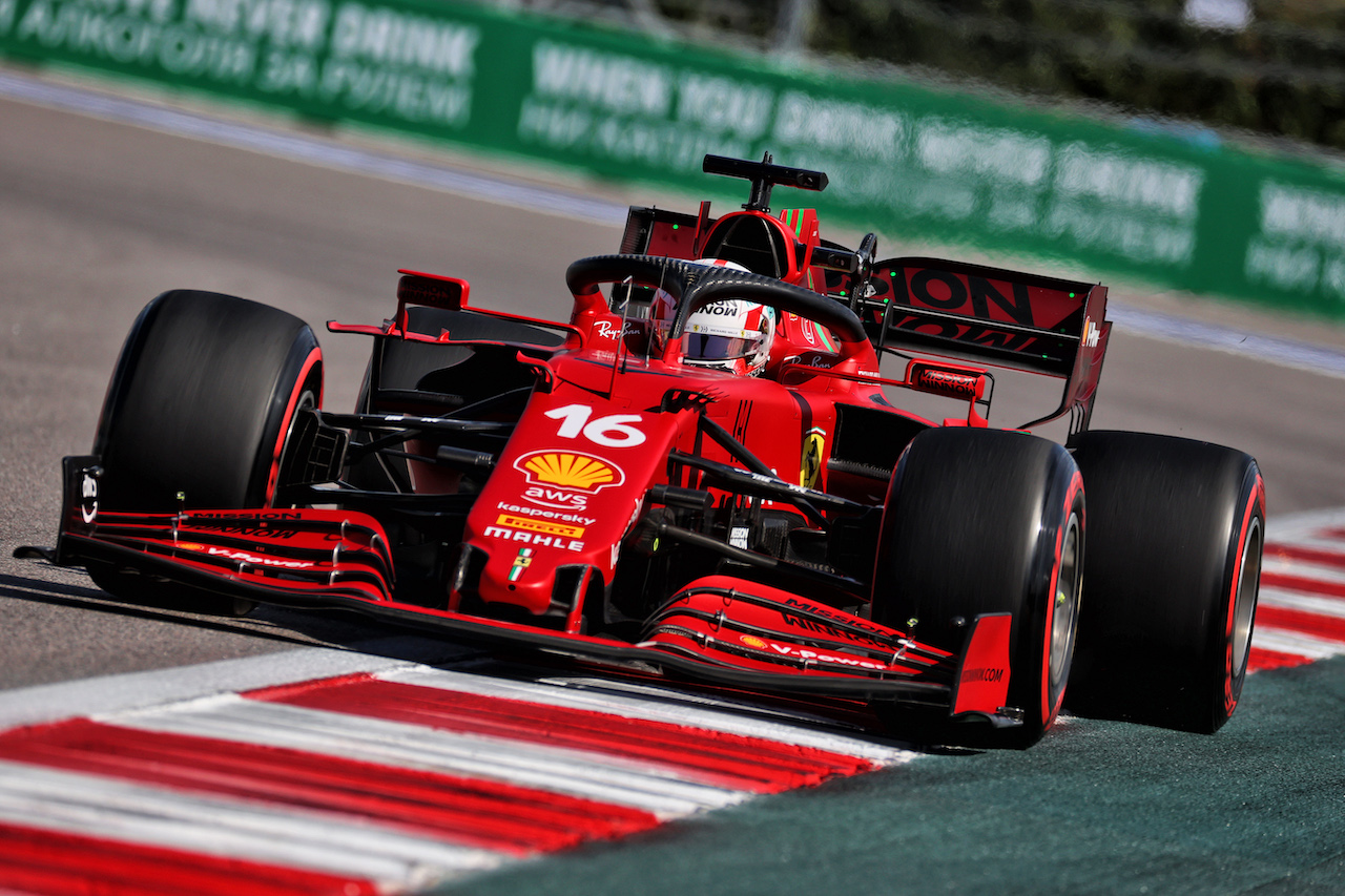 GP RUSSIA, Charles Leclerc (MON) Ferrari SF-21.
24.09.2021. Formula 1 World Championship, Rd 15, Russian Grand Prix, Sochi Autodrom, Sochi, Russia, Practice Day.
- www.xpbimages.com, EMail: requests@xpbimages.com © Copyright: Batchelor / XPB Images