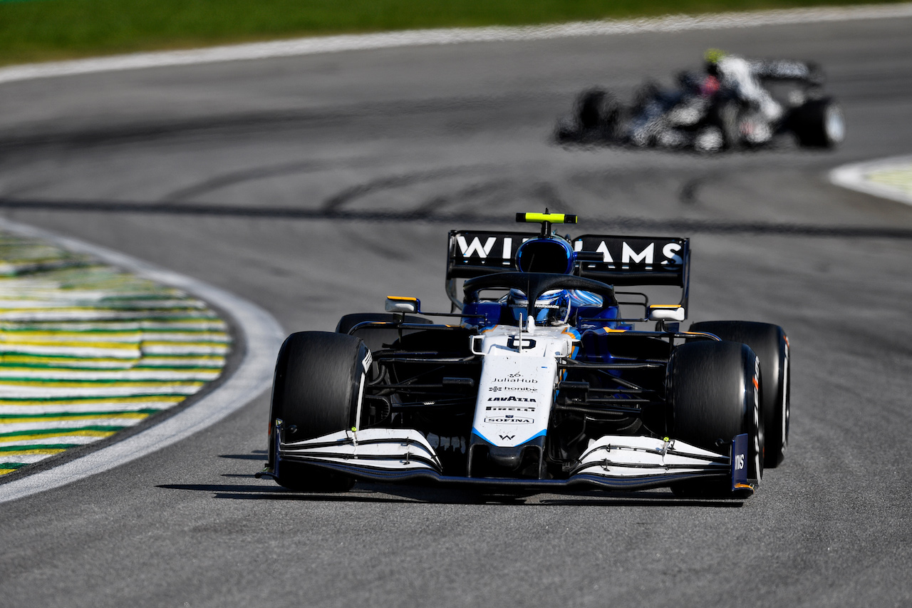 GP SAN PAOLO, Nicholas Latifi (CDN) Williams Racing FW43B.
14.11.2021. Formula 1 World Championship, Rd 19, Brazilian Grand Prix, Sao Paulo, Brazil, Gara Day.
- www.xpbimages.com, EMail: requests@xpbimages.com © Copyright: Carezzevoli / XPB Images