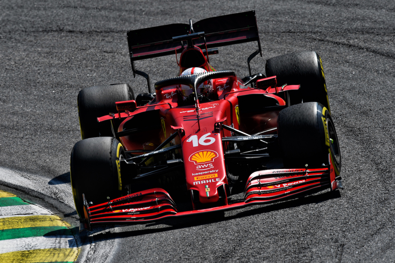 GP SAN PAOLO, Charles Leclerc (MON) Ferrari SF-21.
14.11.2021. Formula 1 World Championship, Rd 19, Brazilian Grand Prix, Sao Paulo, Brazil, Gara Day.
- www.xpbimages.com, EMail: requests@xpbimages.com © Copyright: Carezzevoli / XPB Images