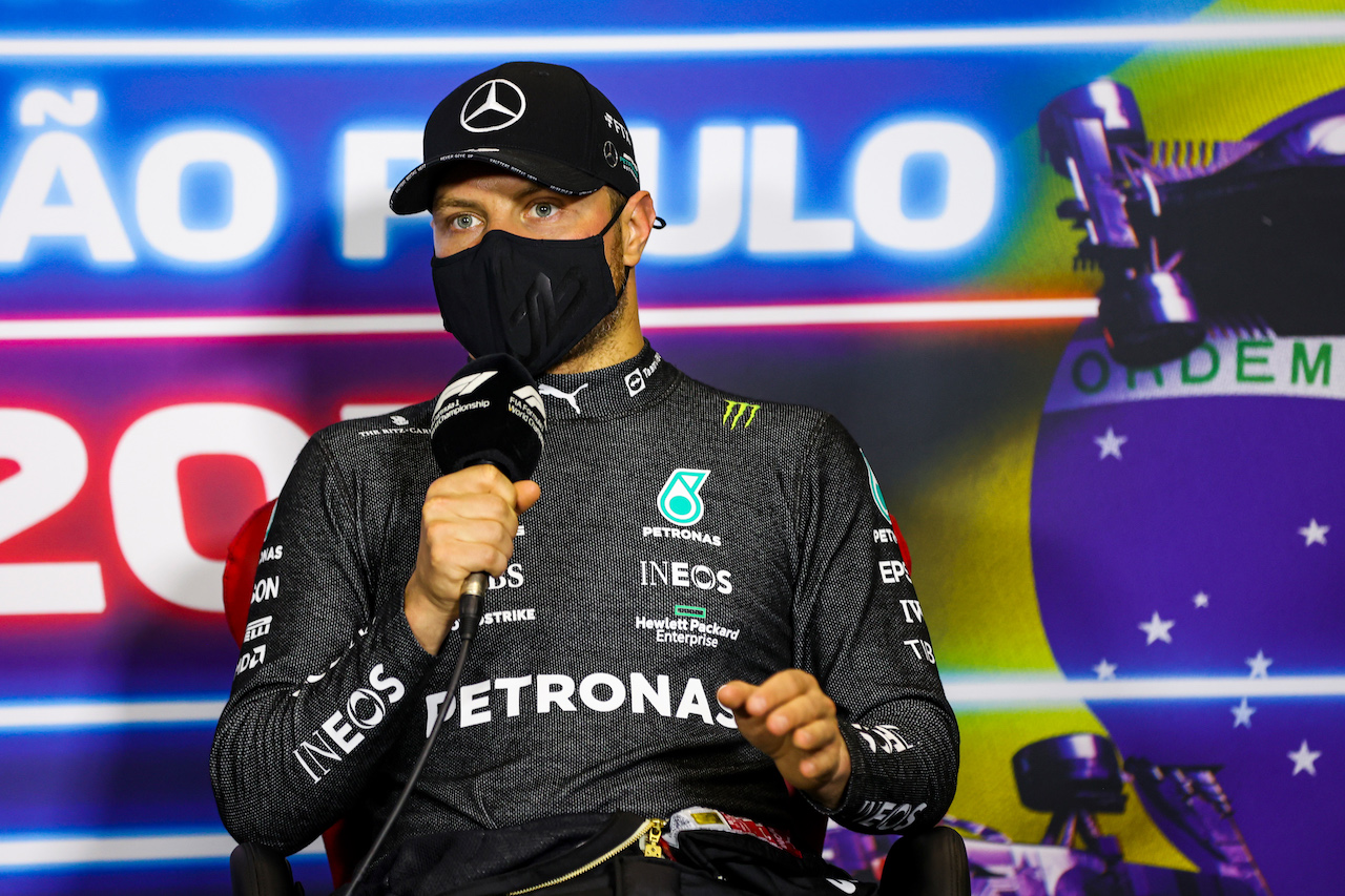 GP SAN PAOLO, Valtteri Bottas (FIN) Mercedes AMG F1 in the post race FIA Press Conference.
14.11.2021. Formula 1 World Championship, Rd 19, Brazilian Grand Prix, Sao Paulo, Brazil, Gara Day.
- www.xpbimages.com, EMail: requests@xpbimages.com © Copyright: FIA Pool Image for Editorial Use Only