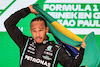 GP SAN PAOLO, Gara winner Lewis Hamilton (GBR) Mercedes AMG F1 celebrates on the podium.
14.11.2021. Formula 1 World Championship, Rd 19, Brazilian Grand Prix, Sao Paulo, Brazil, Gara Day.
- www.xpbimages.com, EMail: requests@xpbimages.com © Copyright: Charniaux / XPB Images