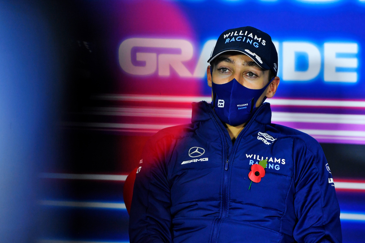 GP SAN PAOLO, George Russell (GBR) Williams Racing in the FIA Press Conference.
11.11.2021. Formula 1 World Championship, Rd 19, Brazilian Grand Prix, Sao Paulo, Brazil, Preparation Day.
- www.xpbimages.com, EMail: requests@xpbimages.com © Copyright: Carezzevoli / XPB Images