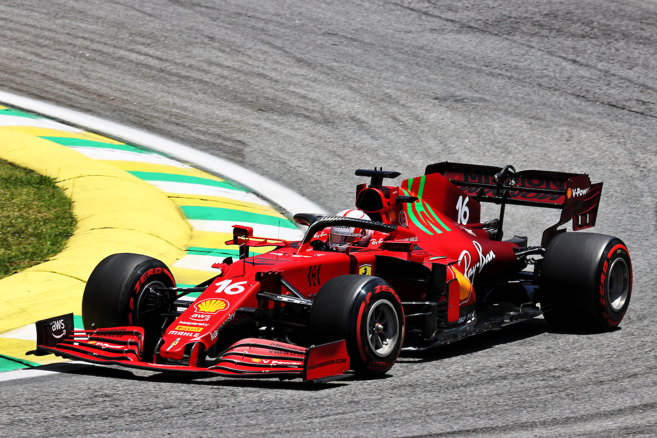 GP SAN PAOLO, Charles Leclerc (MON) Ferrari SF-21.
13.11.2021. Formula 1 World Championship, Rd 19, Brazilian Grand Prix, Sao Paulo, Brazil, Sprint Gara Day.
- www.xpbimages.com, EMail: requests@xpbimages.com © Copyright: Batchelor / XPB Images