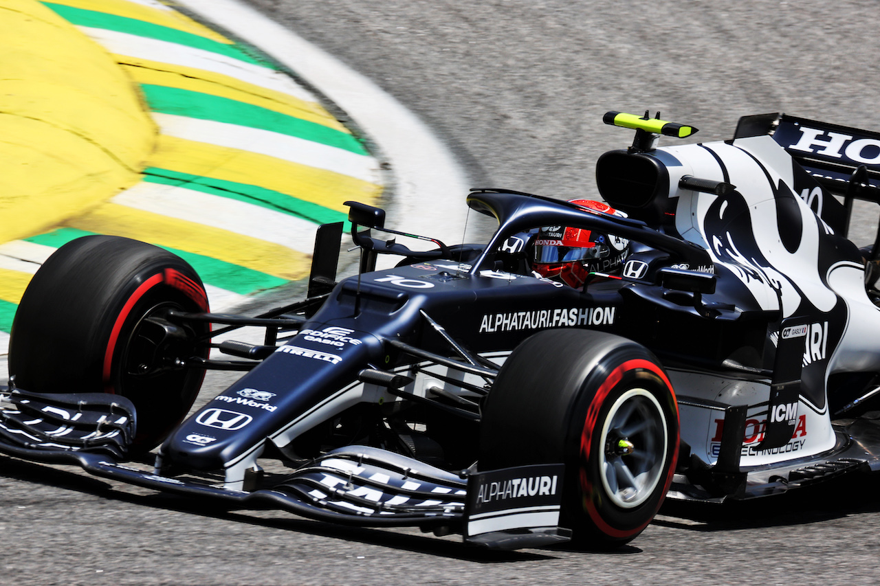 GP SAN PAOLO, Pierre Gasly (FRA) AlphaTauri AT02.
13.11.2021. Formula 1 World Championship, Rd 19, Brazilian Grand Prix, Sao Paulo, Brazil, Sprint Gara Day.
- www.xpbimages.com, EMail: requests@xpbimages.com © Copyright: Batchelor / XPB Images