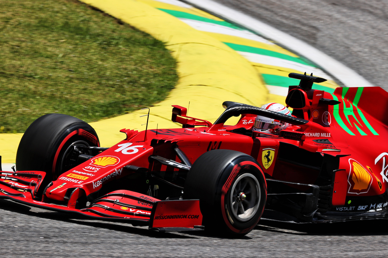 GP SAN PAOLO, Charles Leclerc (MON) Ferrari SF-21.
13.11.2021. Formula 1 World Championship, Rd 19, Brazilian Grand Prix, Sao Paulo, Brazil, Sprint Gara Day.
- www.xpbimages.com, EMail: requests@xpbimages.com © Copyright: Batchelor / XPB Images