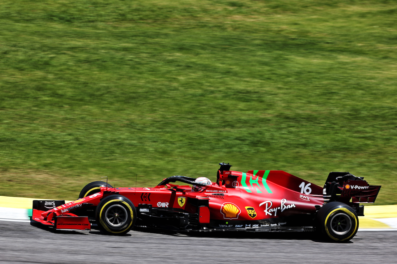 GP SAN PAOLO, Charles Leclerc (MON) Ferrari SF-21.
13.11.2021. Formula 1 World Championship, Rd 19, Brazilian Grand Prix, Sao Paulo, Brazil, Sprint Gara Day.
- www.xpbimages.com, EMail: requests@xpbimages.com © Copyright: Batchelor / XPB Images