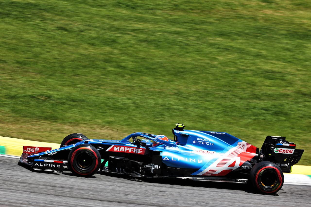 GP SAN PAOLO, Esteban Ocon (FRA) Alpine F1 Team A521.
13.11.2021. Formula 1 World Championship, Rd 19, Brazilian Grand Prix, Sao Paulo, Brazil, Sprint Gara Day.
- www.xpbimages.com, EMail: requests@xpbimages.com © Copyright: Batchelor / XPB Images