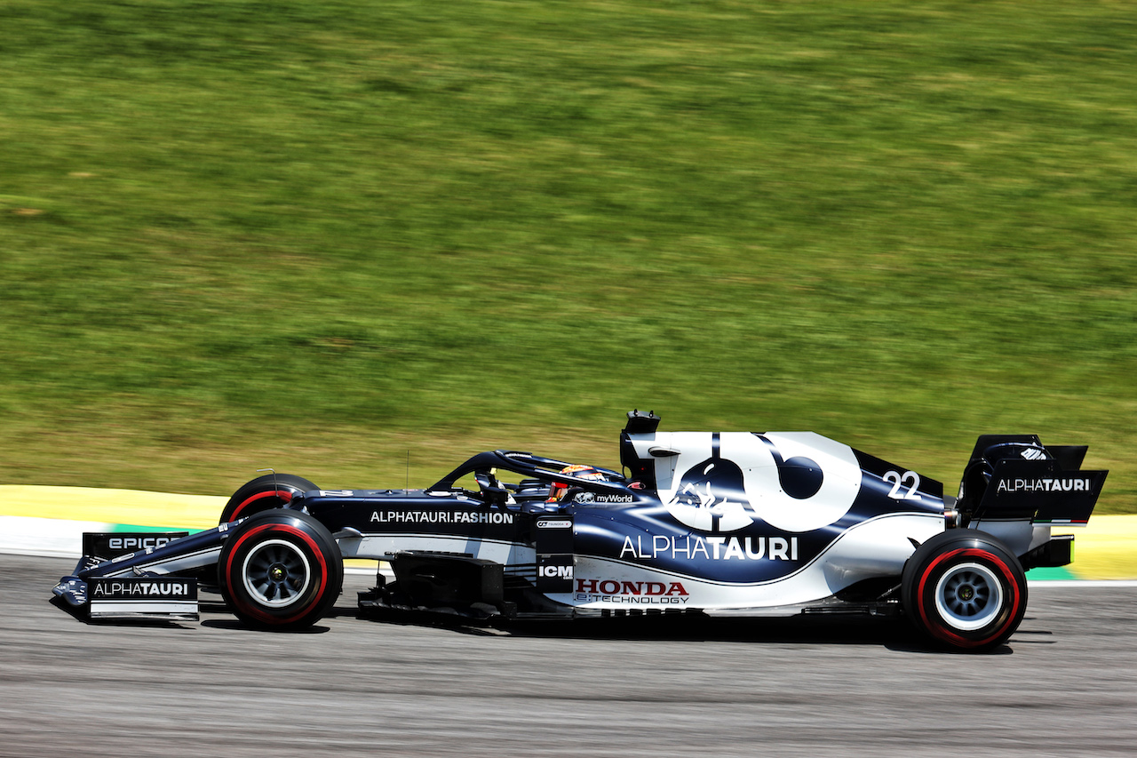 GP SAN PAOLO, Yuki Tsunoda (JPN) AlphaTauri AT02.
13.11.2021. Formula 1 World Championship, Rd 19, Brazilian Grand Prix, Sao Paulo, Brazil, Sprint Gara Day.
- www.xpbimages.com, EMail: requests@xpbimages.com © Copyright: Batchelor / XPB Images