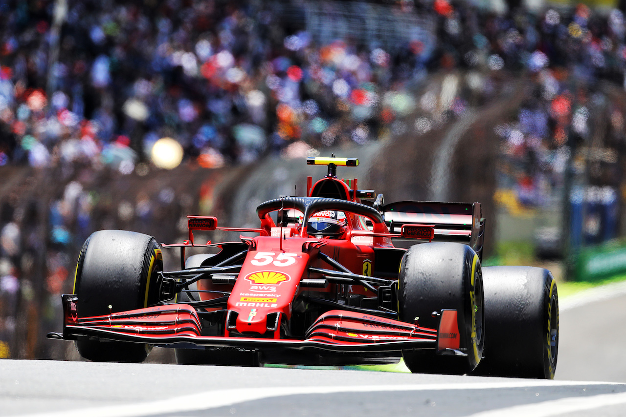 GP SAN PAOLO, Carlos Sainz Jr (ESP) Ferrari SF-21.
13.11.2021. Formula 1 World Championship, Rd 19, Brazilian Grand Prix, Sao Paulo, Brazil, Sprint Gara Day.
- www.xpbimages.com, EMail: requests@xpbimages.com © Copyright: XPB Images