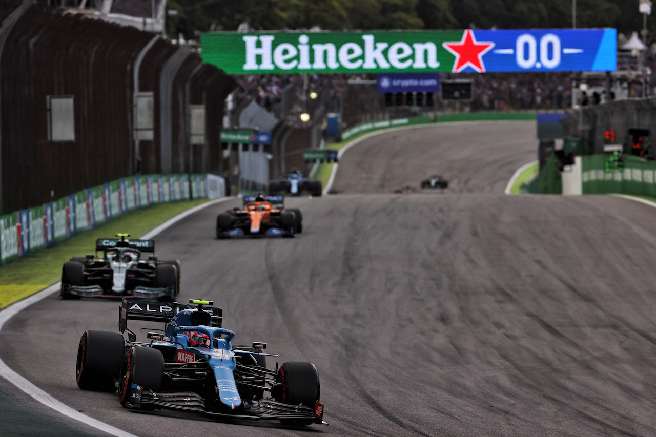 GP SAN PAOLO, Esteban Ocon (FRA) Alpine F1 Team A521.
13.11.2021. Formula 1 World Championship, Rd 19, Brazilian Grand Prix, Sao Paulo, Brazil, Sprint Gara Day.
- www.xpbimages.com, EMail: requests@xpbimages.com © Copyright: Batchelor / XPB Images