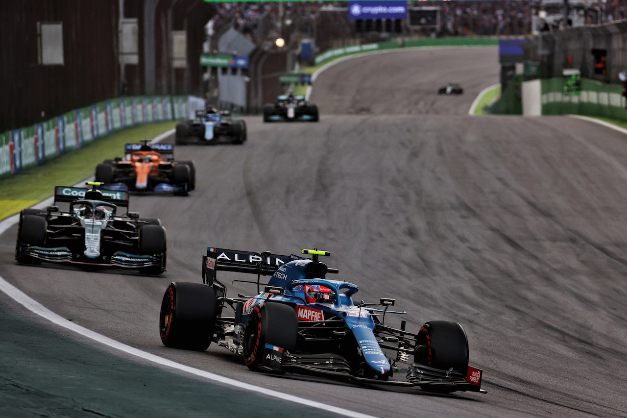 GP SAN PAOLO, Esteban Ocon (FRA) Alpine F1 Team A521.
13.11.2021. Formula 1 World Championship, Rd 19, Brazilian Grand Prix, Sao Paulo, Brazil, Sprint Gara Day.
- www.xpbimages.com, EMail: requests@xpbimages.com © Copyright: Batchelor / XPB Images