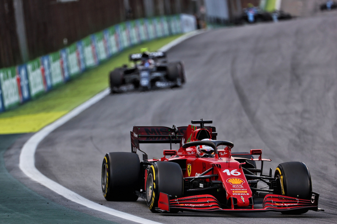 GP SAN PAOLO, Charles Leclerc (MON) Ferrari SF-21.
13.11.2021. Formula 1 World Championship, Rd 19, Brazilian Grand Prix, Sao Paulo, Brazil, Sprint Gara Day.
- www.xpbimages.com, EMail: requests@xpbimages.com © Copyright: Batchelor / XPB Images