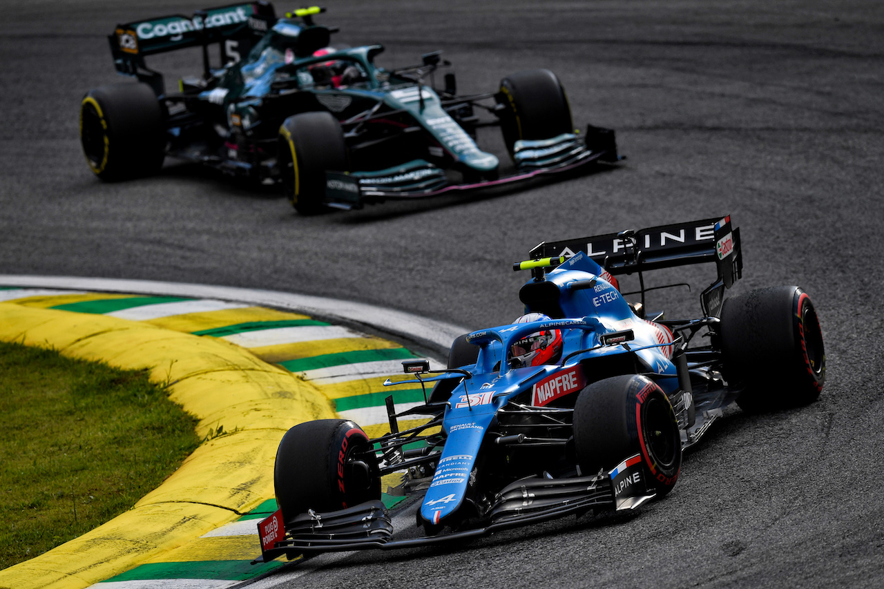 GP SAN PAOLO, Esteban Ocon (FRA) Alpine F1 Team A521.
13.11.2021. Formula 1 World Championship, Rd 19, Brazilian Grand Prix, Sao Paulo, Brazil, Sprint Gara Day.
- www.xpbimages.com, EMail: requests@xpbimages.com © Copyright: Carezzevoli / XPB Images