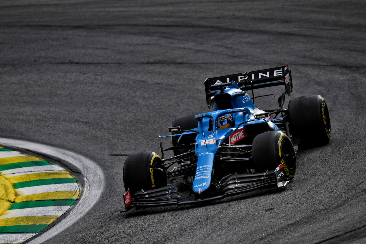 GP SAN PAOLO, Fernando Alonso (ESP) Alpine F1 Team A521.
13.11.2021. Formula 1 World Championship, Rd 19, Brazilian Grand Prix, Sao Paulo, Brazil, Sprint Gara Day.
- www.xpbimages.com, EMail: requests@xpbimages.com © Copyright: Carezzevoli / XPB Images