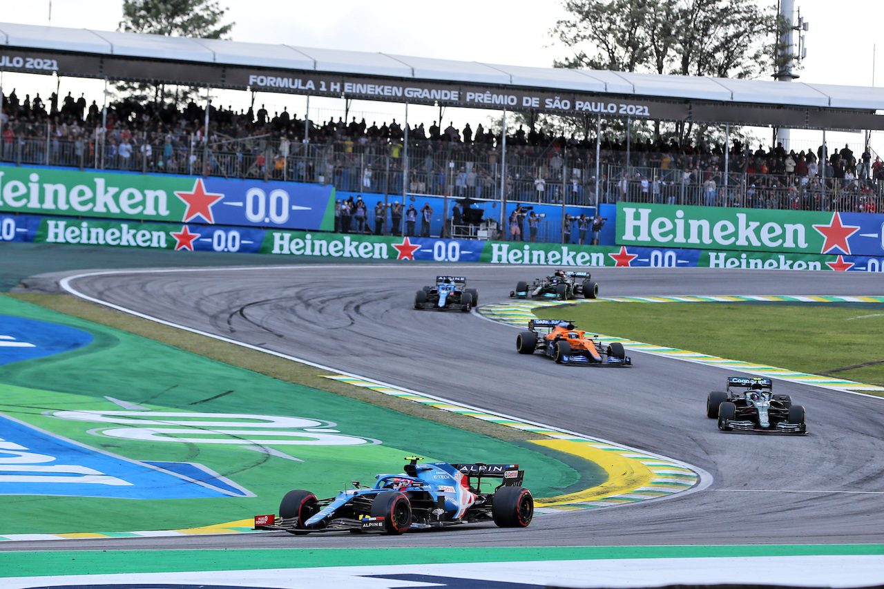 GP SAN PAOLO, Esteban Ocon (FRA) Alpine F1 Team A521.
13.11.2021. Formula 1 World Championship, Rd 19, Brazilian Grand Prix, Sao Paulo, Brazil, Sprint Gara Day.
- www.xpbimages.com, EMail: requests@xpbimages.com © Copyright: XPB Images