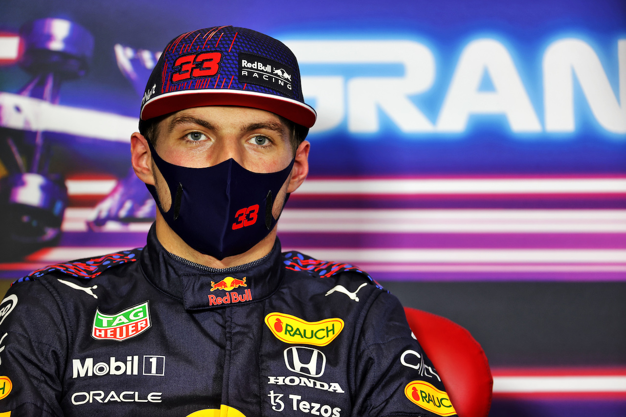 GP SAN PAOLO, Max Verstappen (NLD) Red Bull Racing in the post Sprint FIA Press Conference.
13.11.2021. Formula 1 World Championship, Rd 19, Brazilian Grand Prix, Sao Paulo, Brazil, Sprint Gara Day.
- www.xpbimages.com, EMail: requests@xpbimages.com © Copyright: Batchelor / XPB Images