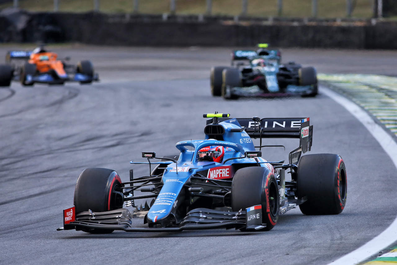 GP SAN PAOLO, Esteban Ocon (FRA) Alpine F1 Team A521.
13.11.2021. Formula 1 World Championship, Rd 19, Brazilian Grand Prix, Sao Paulo, Brazil, Sprint Gara Day.
- www.xpbimages.com, EMail: requests@xpbimages.com © Copyright: XPB Images