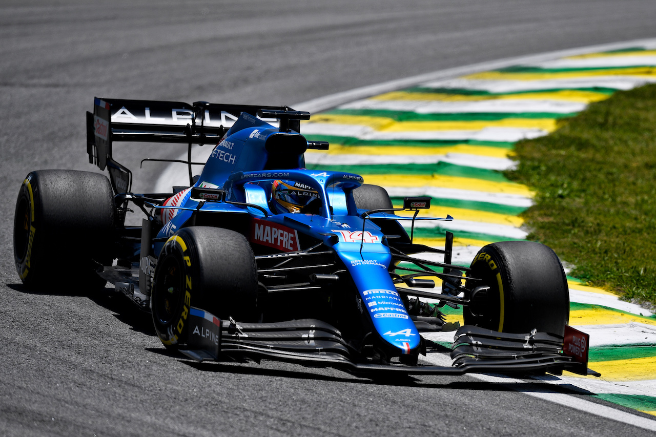 GP SAN PAOLO, Fernando Alonso (ESP) Alpine F1 Team A521.
13.11.2021. Formula 1 World Championship, Rd 19, Brazilian Grand Prix, Sao Paulo, Brazil, Sprint Gara Day.
- www.xpbimages.com, EMail: requests@xpbimages.com © Copyright: Carezzevoli / XPB Images