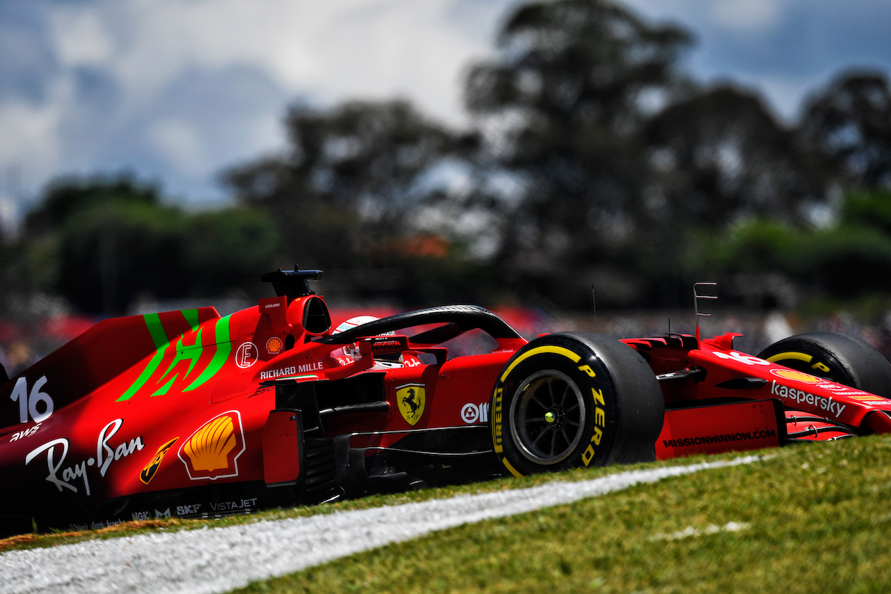 GP SAN PAOLO, Charles Leclerc (MON) Ferrari SF-21.
13.11.2021. Formula 1 World Championship, Rd 19, Brazilian Grand Prix, Sao Paulo, Brazil, Sprint Gara Day.
- www.xpbimages.com, EMail: requests@xpbimages.com © Copyright: Carezzevoli / XPB Images