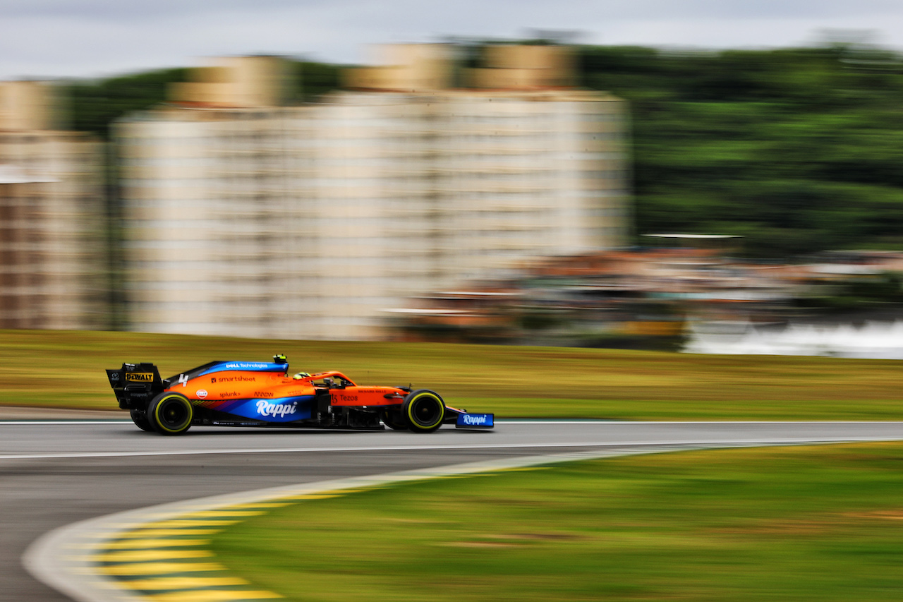 GP SAN PAOLO, Lando Norris (GBR) McLaren MCL35M.
12.11.2021. Formula 1 World Championship, Rd 19, Brazilian Grand Prix, Sao Paulo, Brazil, Qualifiche Day.
- www.xpbimages.com, EMail: requests@xpbimages.com © Copyright: XPB Images