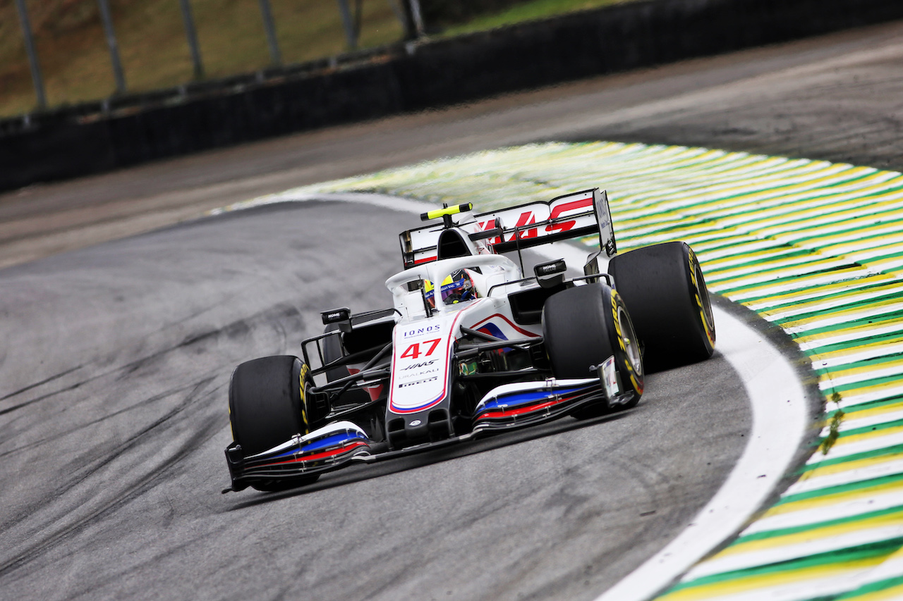 GP SAN PAOLO, Mick Schumacher (GER) Haas VF-21.
12.11.2021. Formula 1 World Championship, Rd 19, Brazilian Grand Prix, Sao Paulo, Brazil, Qualifiche Day.
- www.xpbimages.com, EMail: requests@xpbimages.com © Copyright: XPB Images
