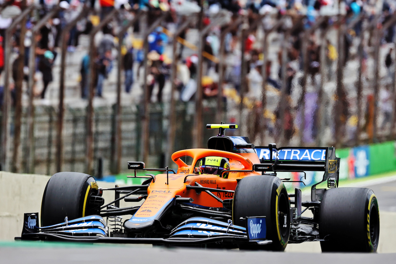 GP SAN PAOLO, Lando Norris (GBR) McLaren MCL35M.
12.11.2021. Formula 1 World Championship, Rd 19, Brazilian Grand Prix, Sao Paulo, Brazil, Qualifiche Day.
- www.xpbimages.com, EMail: requests@xpbimages.com © Copyright: Batchelor / XPB Images