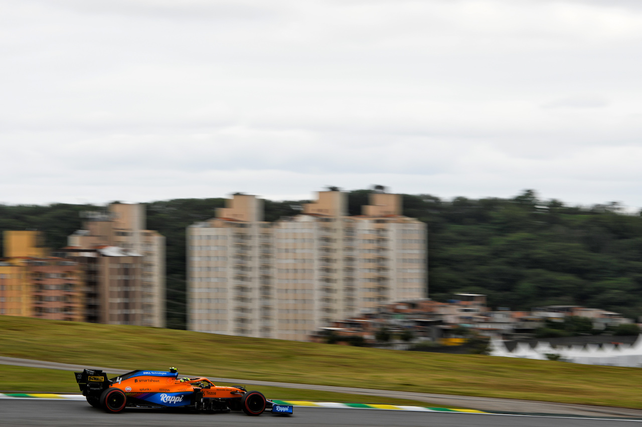 GP SAN PAOLO, Lando Norris (GBR) McLaren MCL35M.
12.11.2021. Formula 1 World Championship, Rd 19, Brazilian Grand Prix, Sao Paulo, Brazil, Qualifiche Day.
- www.xpbimages.com, EMail: requests@xpbimages.com © Copyright: Carezzevoli / XPB Images