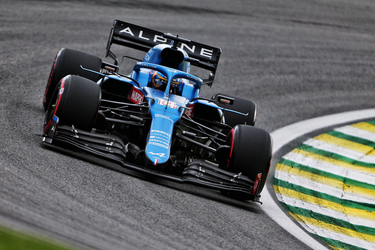 GP SAN PAOLO, Fernando Alonso (ESP) Alpine F1 Team A521.
12.11.2021. Formula 1 World Championship, Rd 19, Brazilian Grand Prix, Sao Paulo, Brazil, Qualifiche Day.
- www.xpbimages.com, EMail: requests@xpbimages.com © Copyright: XPB Images