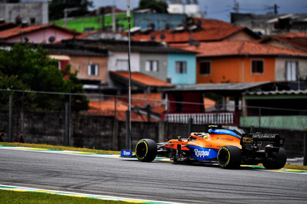 GP SAN PAOLO, Lando Norris (GBR) McLaren MCL35M.
12.11.2021. Formula 1 World Championship, Rd 19, Brazilian Grand Prix, Sao Paulo, Brazil, Qualifiche Day.
- www.xpbimages.com, EMail: requests@xpbimages.com © Copyright: Carezzevoli / XPB Images