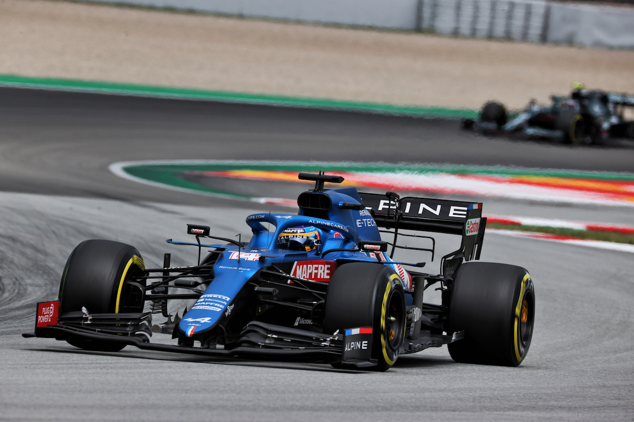 GP SPAGNA, Fernando Alonso (ESP) Alpine F1 Team A521.
09.05.2021. Formula 1 World Championship, Rd 4, Spanish Grand Prix, Barcelona, Spain, Gara Day.
- www.xpbimages.com, EMail: requests@xpbimages.com © Copyright: Batchelor / XPB Images