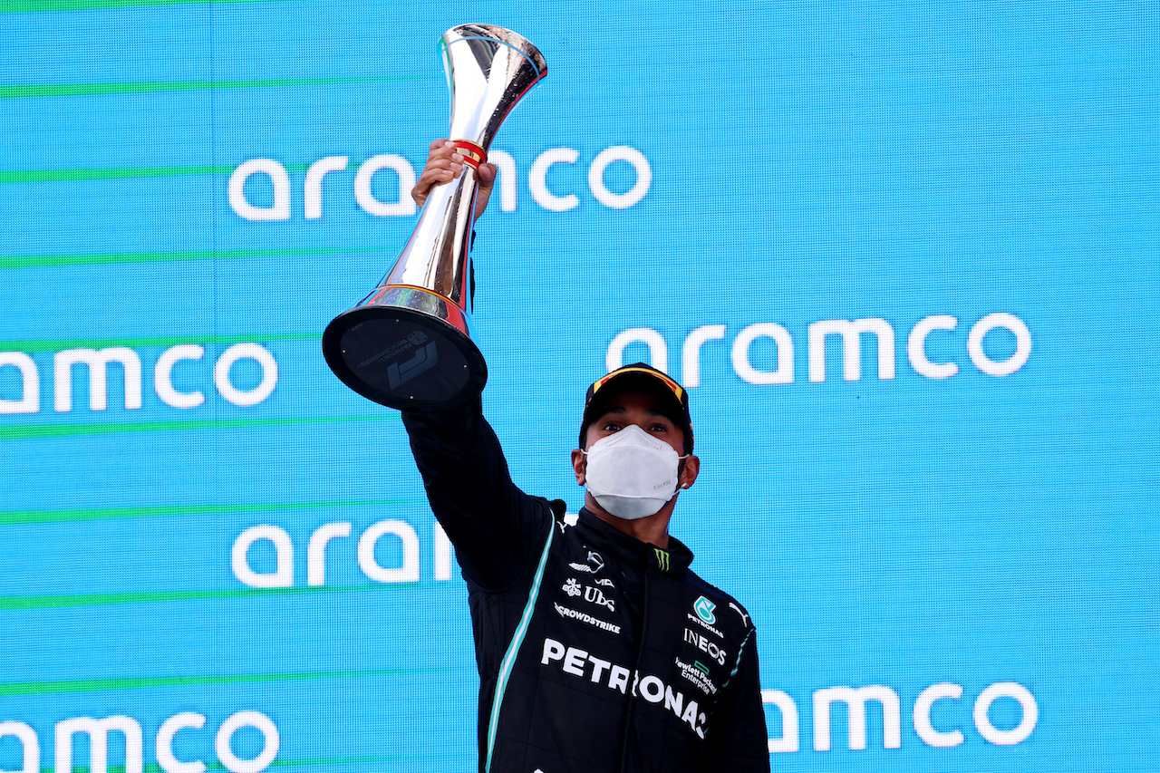 GP SPAGNA, 1st place Lewis Hamilton (GBR) Mercedes AMG F1 W12.
09.05.2021. Formula 1 World Championship, Rd 4, Spanish Grand Prix, Barcelona, Spain, Gara Day.
- www.xpbimages.com, EMail: requests@xpbimages.com ¬© Copyright: Batchelor / XPB Images