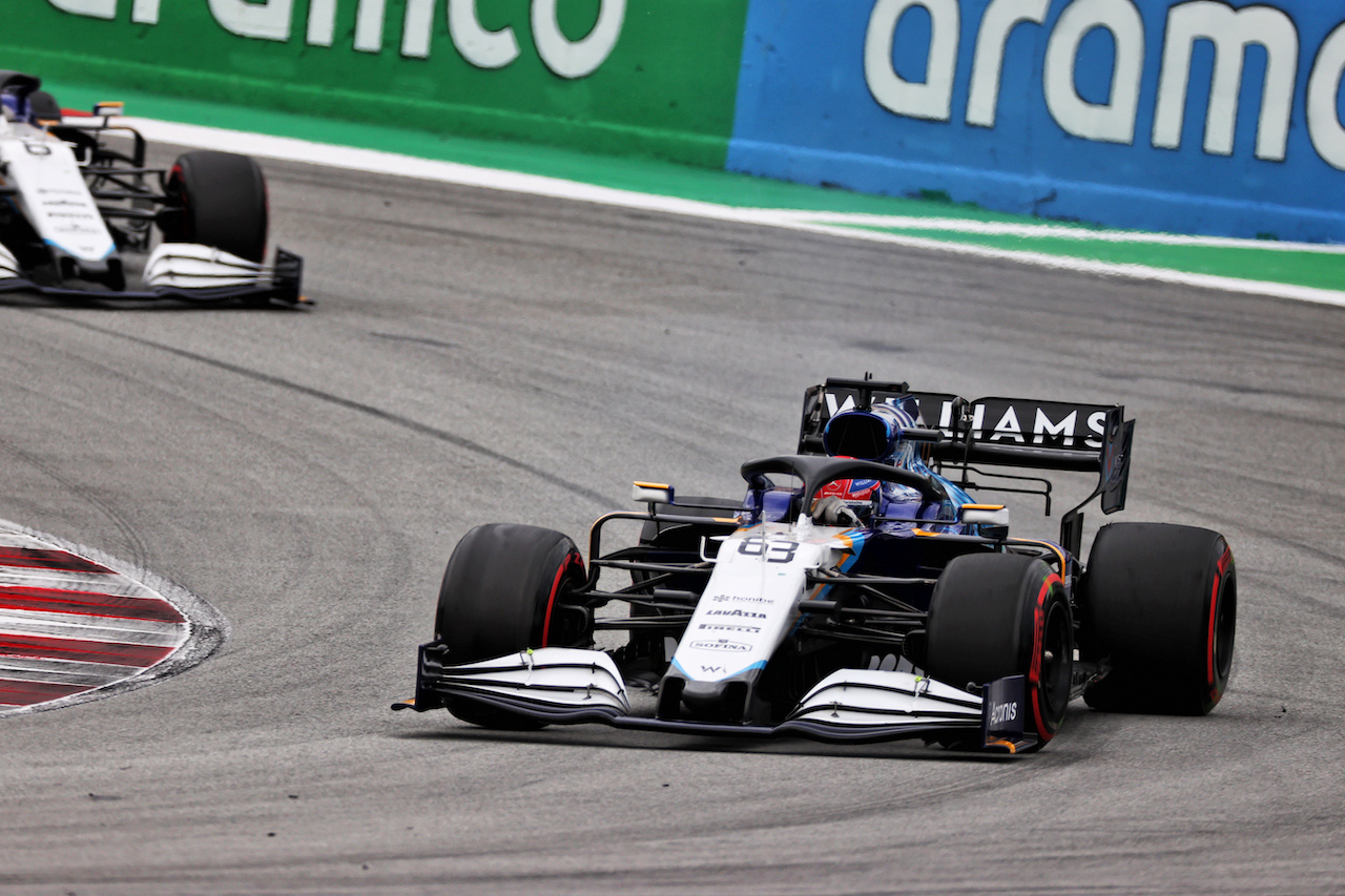 GP SPAGNA, George Russell (GBR) Williams Racing FW43B.
09.05.2021. Formula 1 World Championship, Rd 4, Spanish Grand Prix, Barcelona, Spain, Gara Day.
- www.xpbimages.com, EMail: requests@xpbimages.com © Copyright: Batchelor / XPB Images