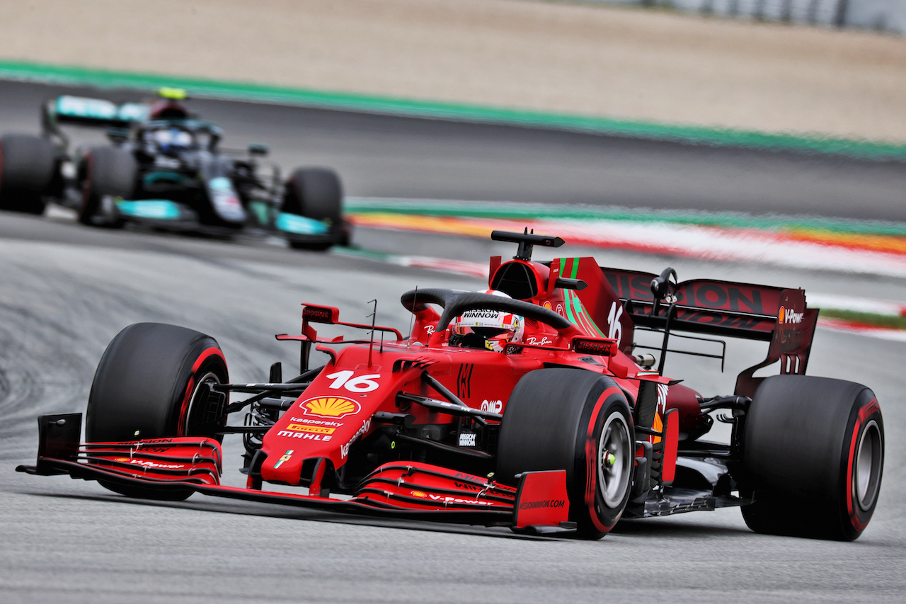 GP SPAGNA, Charles Leclerc (MON) Ferrari SF-21.
09.05.2021. Formula 1 World Championship, Rd 4, Spanish Grand Prix, Barcelona, Spain, Gara Day.
- www.xpbimages.com, EMail: requests@xpbimages.com © Copyright: Batchelor / XPB Images