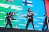 GP SPAGNA, (L to R): Gara winner Lewis Hamilton (GBR) Mercedes AMG F1 celebrates on the podium with  team mate Valtteri Bottas (FIN) Mercedes AMG F1.
09.05.2021. Formula 1 World Championship, Rd 4, Spanish Grand Prix, Barcelona, Spain, Gara Day.
- www.xpbimages.com, EMail: requests@xpbimages.com © Copyright: FIA Pool Image for Editorial Use Only