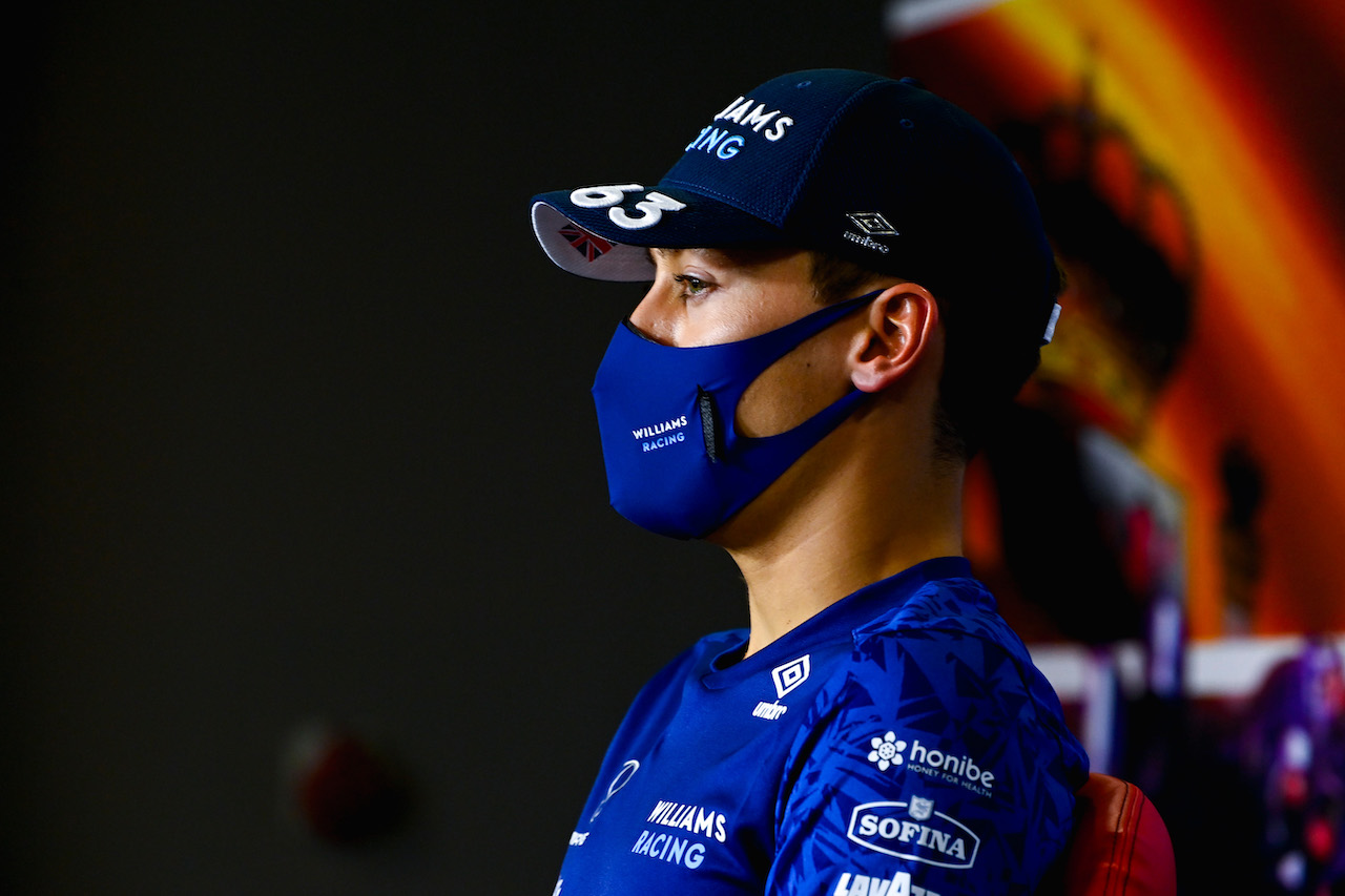 GP SPAGNA, George Russell (GBR) Williams Racing in the FIA Press Conference.
06.05.2021. Formula 1 World Championship, Rd 4, Spanish Grand Prix, Barcelona, Spain, Preparation Day.
- www.xpbimages.com, EMail: requests@xpbimages.com © Copyright: FIA Pool Image for Editorial Use Only
