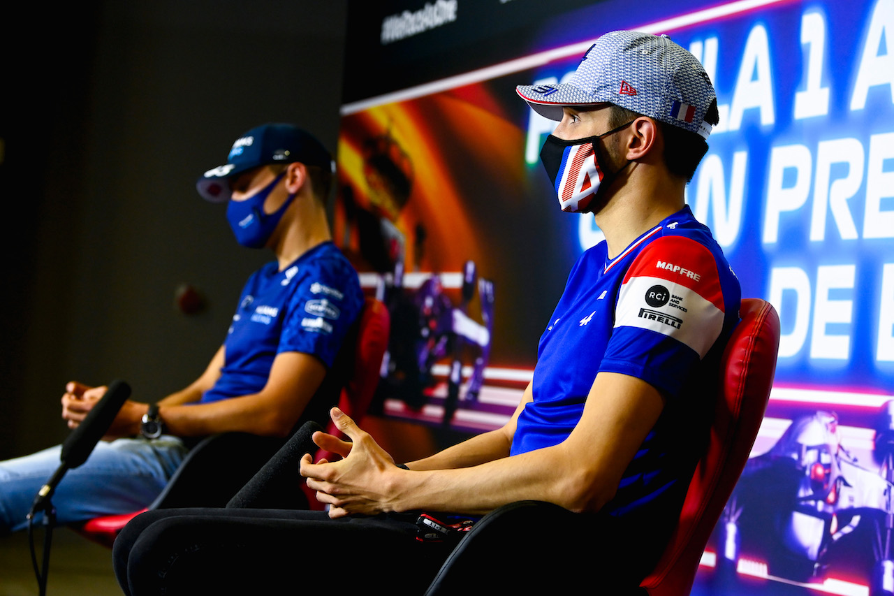 GP SPAGNA, Esteban Ocon (FRA) Alpine F1 Team in the FIA Press Conference.
06.05.2021. Formula 1 World Championship, Rd 4, Spanish Grand Prix, Barcelona, Spain, Preparation Day.
- www.xpbimages.com, EMail: requests@xpbimages.com © Copyright: FIA Pool Image for Editorial Use Only