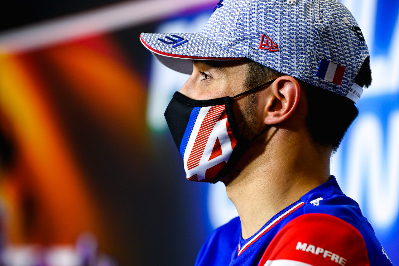 GP SPAGNA, Esteban Ocon (FRA) Alpine F1 Team in the FIA Press Conference.
06.05.2021. Formula 1 World Championship, Rd 4, Spanish Grand Prix, Barcelona, Spain, Preparation Day.
- www.xpbimages.com, EMail: requests@xpbimages.com © Copyright: FIA Pool Image for Editorial Use Only