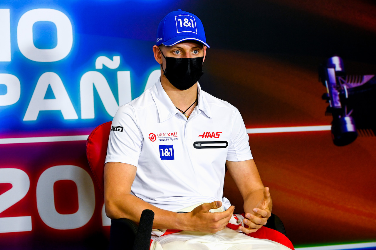 GP SPAGNA, Mick Schumacher (GER) Haas F1 Team in the FIA Press Conference.
06.05.2021. Formula 1 World Championship, Rd 4, Spanish Grand Prix, Barcelona, Spain, Preparation Day.
- www.xpbimages.com, EMail: requests@xpbimages.com © Copyright: FIA Pool Image for Editorial Use Only
