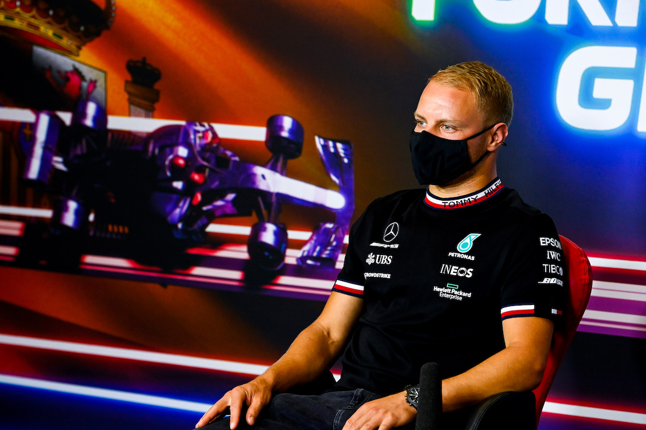 GP SPAGNA, Valtteri Bottas (FIN) Mercedes AMG F1 in the FIA Press Conference.
06.05.2021. Formula 1 World Championship, Rd 4, Spanish Grand Prix, Barcelona, Spain, Preparation Day.
- www.xpbimages.com, EMail: requests@xpbimages.com © Copyright: FIA Pool Image for Editorial Use Only